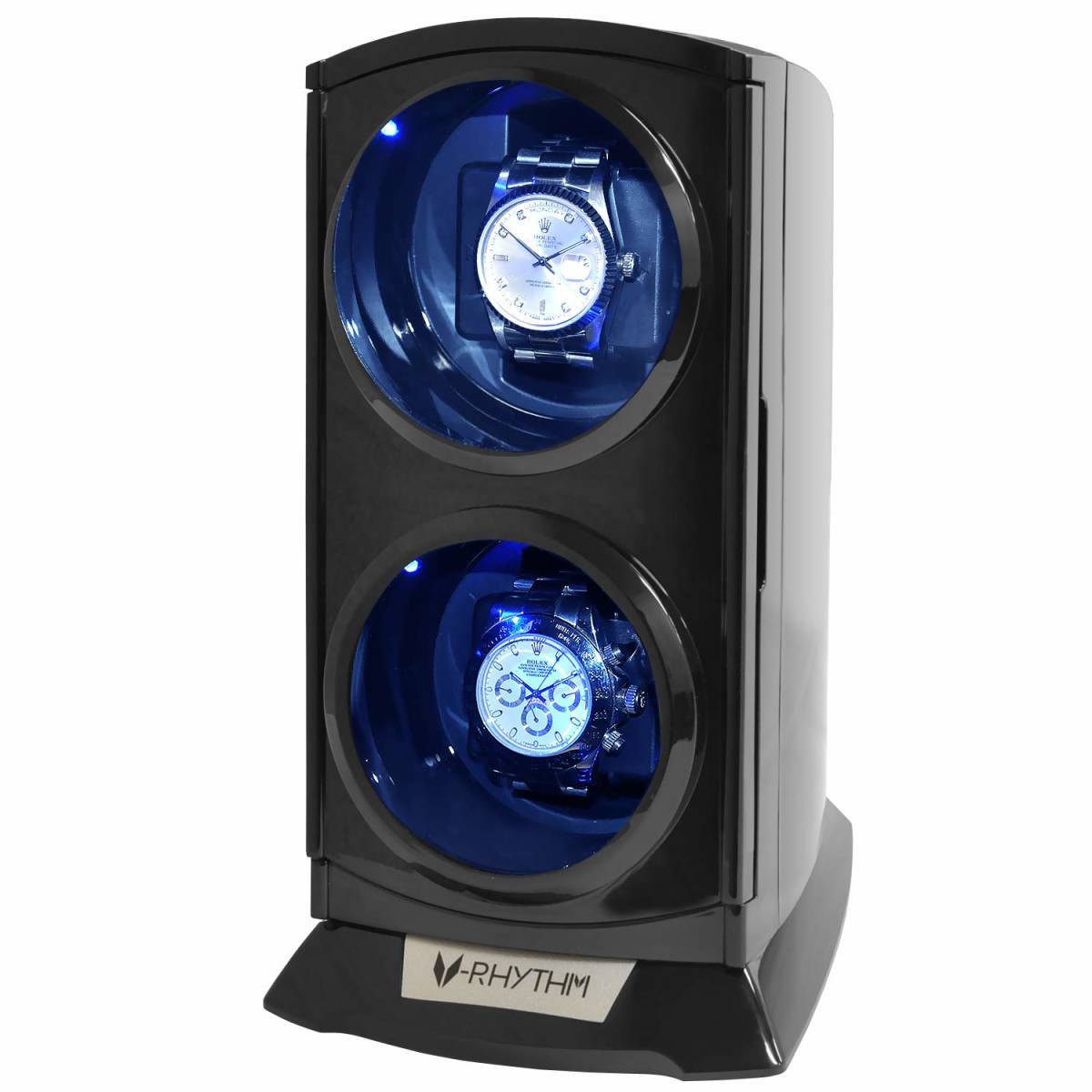 ベルソス ワインディングマシーン 縦型ツイン LEDライト付き ブラック 2本巻き VS-WW012_画像1