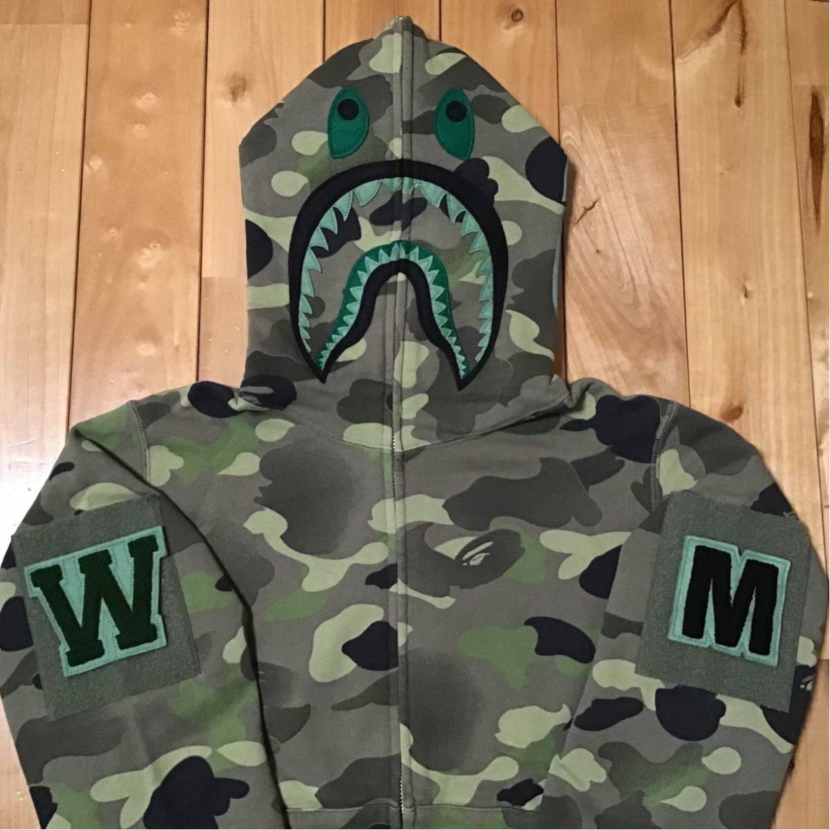 グラデーションカモ シャーク パーカー Sサイズ shark full zip hoodie