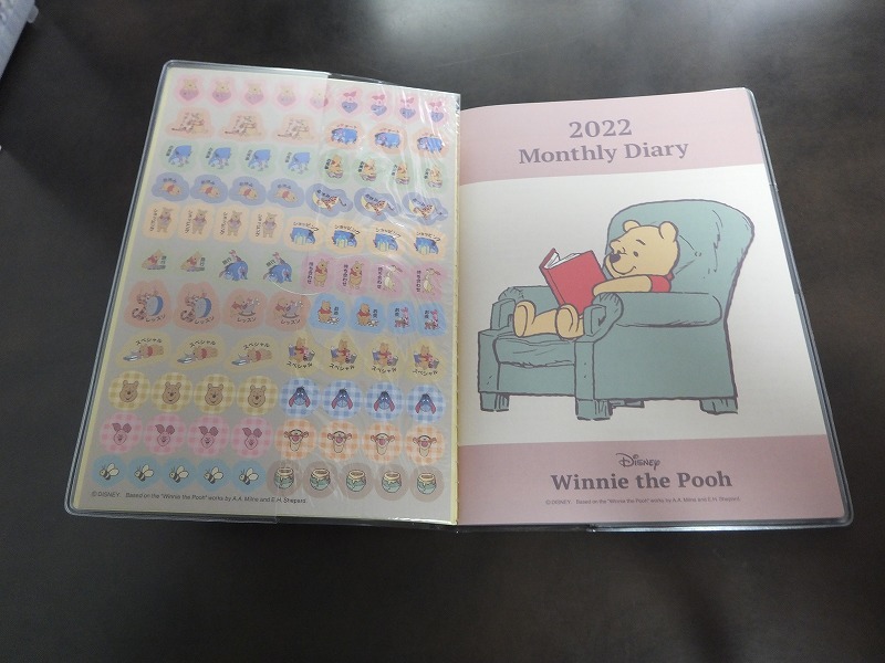 クマのプーさん 2022 Monthly Diary Disney Winnie The Pooh /未使用!! _画像2
