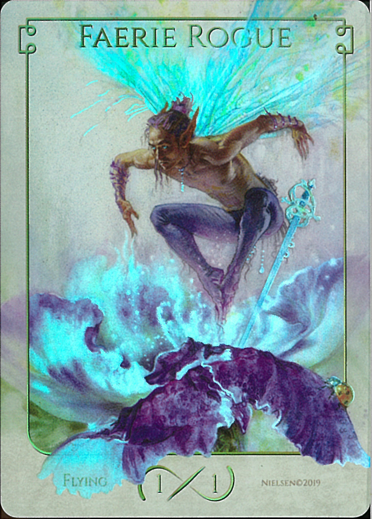 Mtg Foil フェアリー ならず者 Faerie Rogue 1 1 飛行 Terese Nielsen S Tokens Of Spirit Token ニールセン