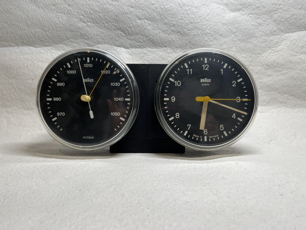 31％割引最前線の 名品 Braun ABW21 Domoset Clock and Barometer 黒 TYPE4833 ドイツ製 Dieter  Rams ディーターラムス D.Lubs アナログ（クォーツ式） 家具、インテリア 住まい、インテリア-WWW.DELETEC.FR