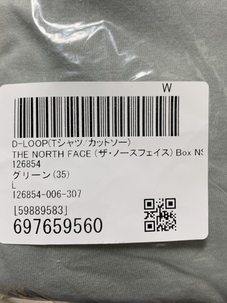 【新品・クリックポスト可】ノースフェース　USA限定モデル　ロングTシャツ　サイズＬ　スモークグリーン_画像6