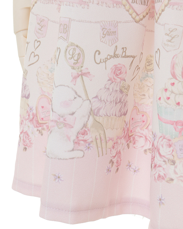 リズリサ LIZ LISA Cup cake Bunny柄ワンピース カップケーキ リズリサ LIZ LISA Cup cake Bunny柄ワンピース カップケーキ