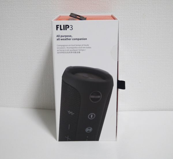 【送料無料・新品】JBL FLIP3 防水対応 Bluetooth ポータブルスピーカー スプラッシュプルーフ IPX5 ワイヤレス ブラック_画像2