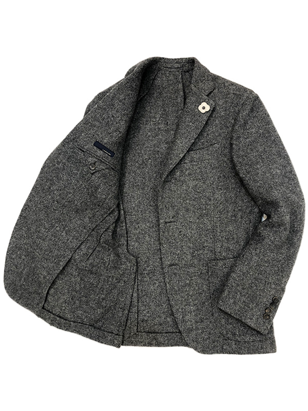 ラルディーニ LARDINI ウール テーラード ジャケット 48 グレー