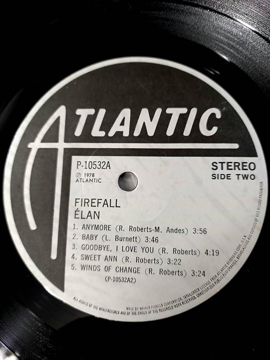 Firefall / Elan /エイラーン/ファイアフォール/1978/ Atlantic Records _画像5