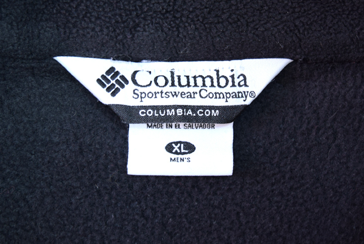 【送料無料】コロンビア アウトドア フリースジャケット ブルゾン メンズXL ブラック 黒色 Columbia USA キャンプ アメカジ 古着 DD0196