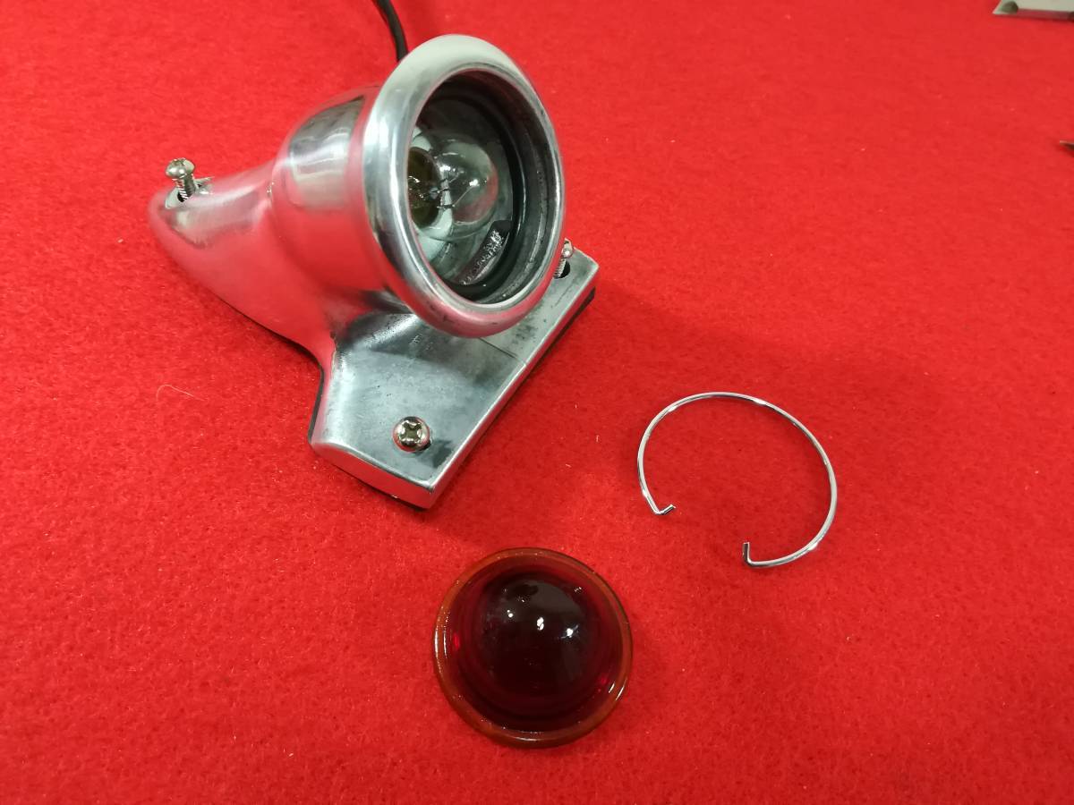 お気にいる アルミ製 ミニ クロッカーテール テールランプ 12Ｖ　電球　ビンテージ　リプロ　レプリカ　復刻　アルミ　ハーレー　チョッパー　ボバー1