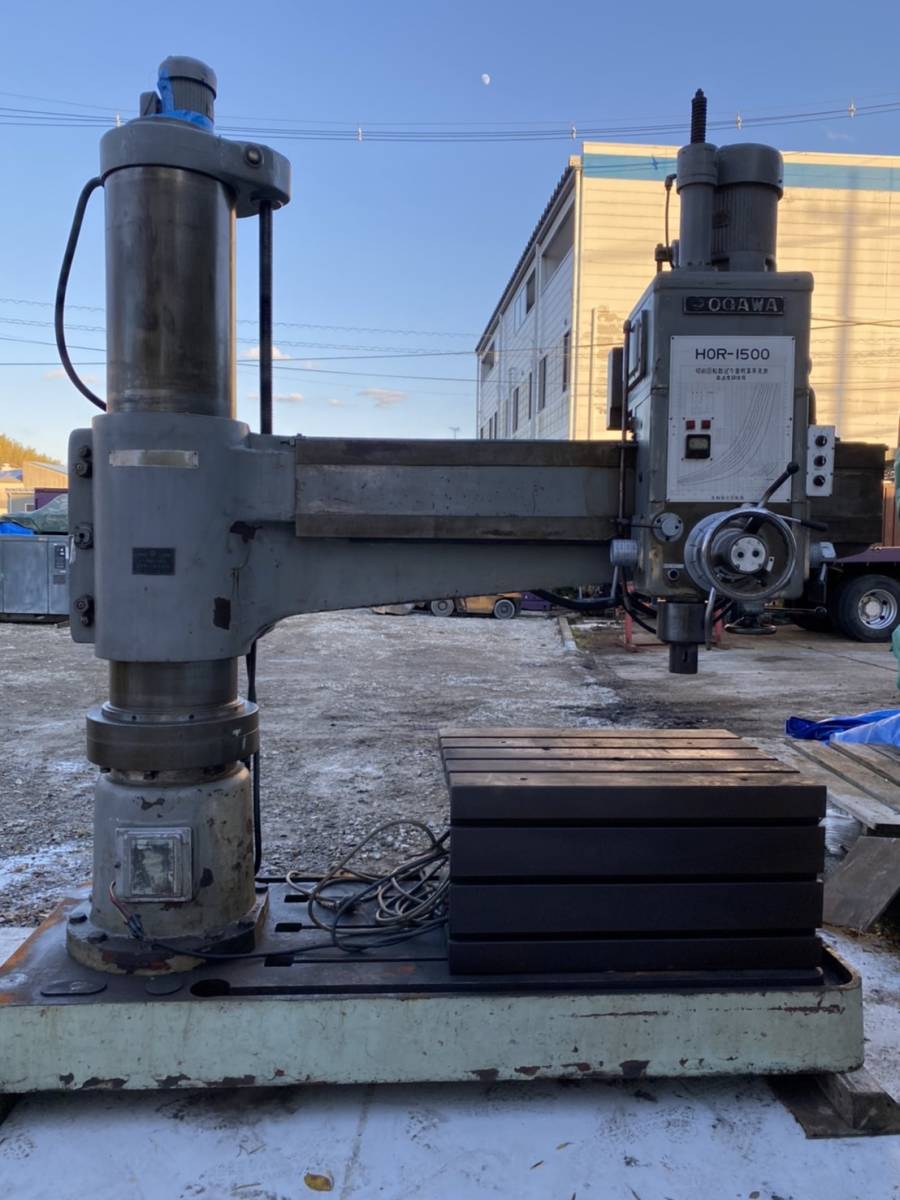  Ogawa ironworking radial drill press large HOR-1500 drilling processing warehouse one-side attaching one . cheap sale * Shimane departure * other great number machine have 