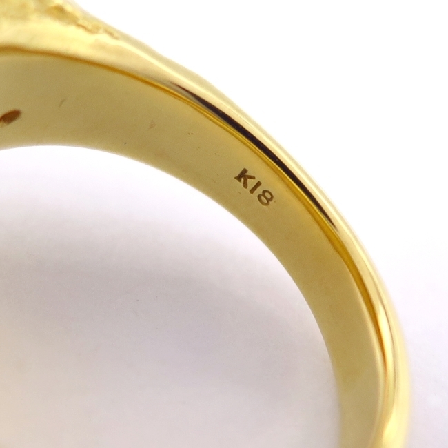 K18YG イエローゴールド 指輪 リング パール 真珠 ダイヤモンド0.040ct