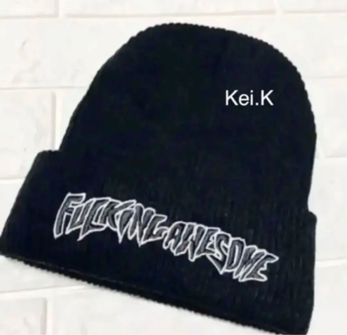 Fuking Awesome ファッキンオーサム ニット帽 ビーニー ブラック Fuking Awesome ファッキンオーサム ニット帽 ビーニー ブラック