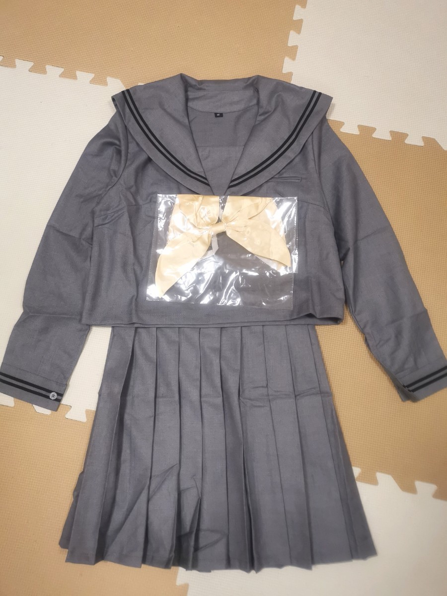 コスプレ　長袖セーラー服(制服上下セット)　新品セーラー服　Mサイズ
