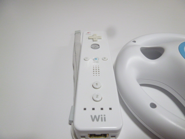 HRS043《送料無料 即日発送 動作確認済》Wii リモコン　ハンドル　ストラップ　任天堂　純正　RVL-003　コントローラ　コントローラー