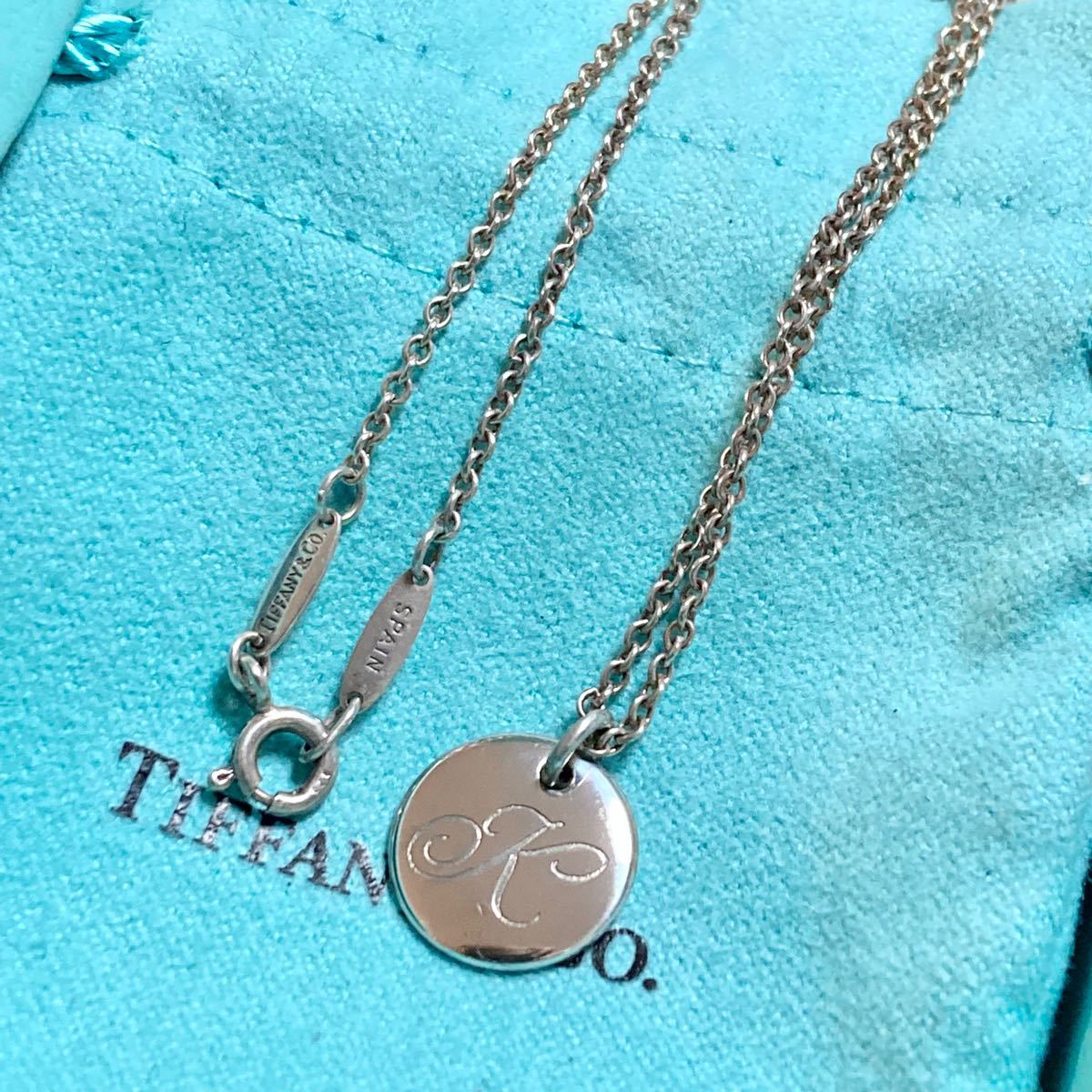 美品✨ティファニー レター イニシャル K ネックレス シルバー 美品✨ティファニー レター イニシャル K ネックレス シルバー