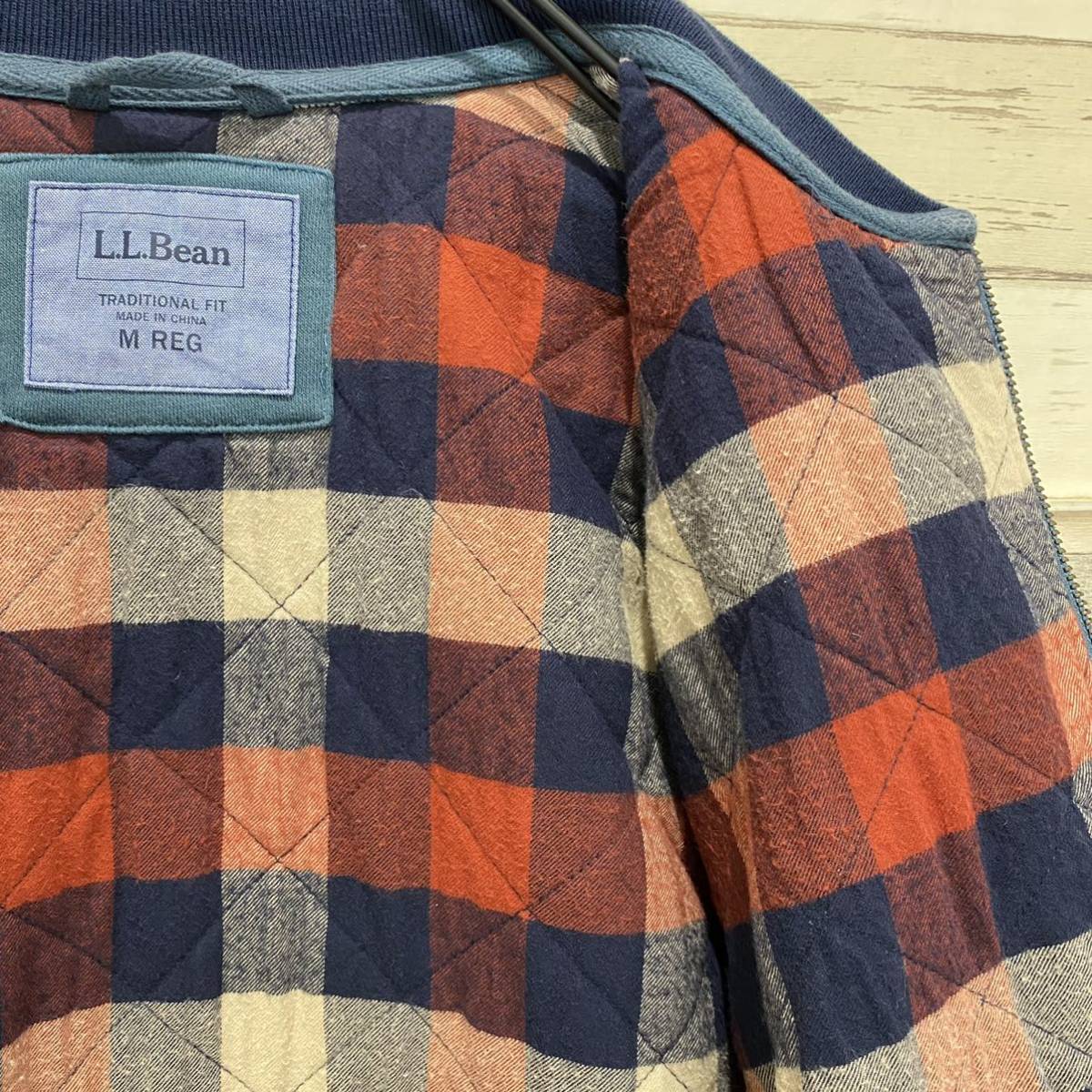 L L Bean エルエルビーン ジップ スウェット 裏地 キルティング L L Bean エルエルビーン ジップ スウェット 裏地 キルティング