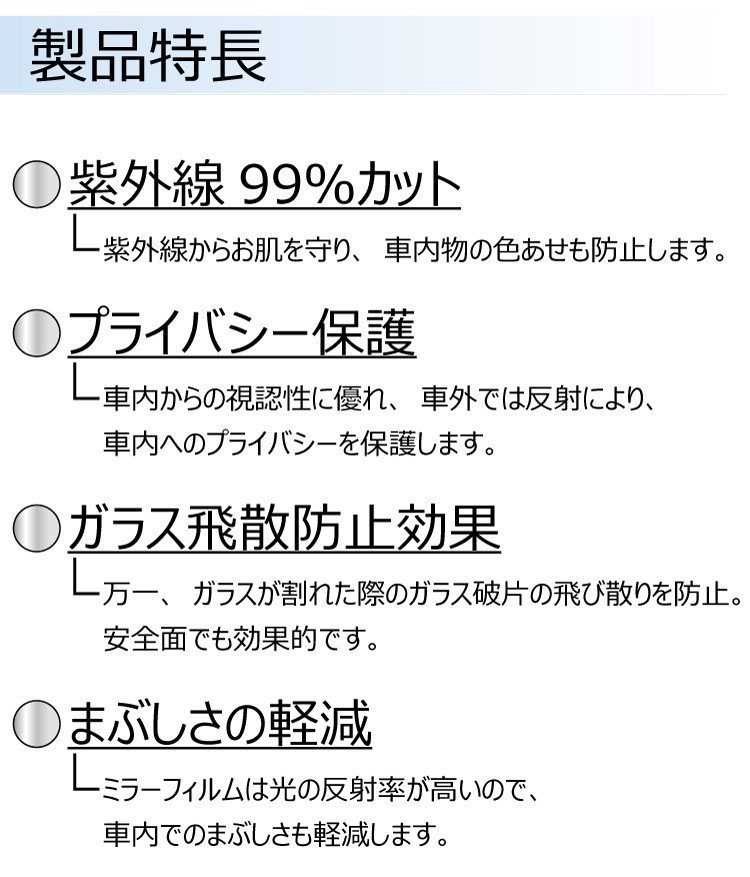 ミラータイプフィルム スクラムワゴン DG17W ※ハイルーフ仕様※ カット済みカーフィルム リアセット_画像6
