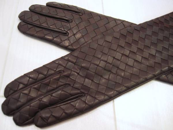 ! free shipping!Sermoneta gloves CERUMO ne-ta glow vus leather long gloves mesh leather Brown Italy made waste version limited goods ITALY