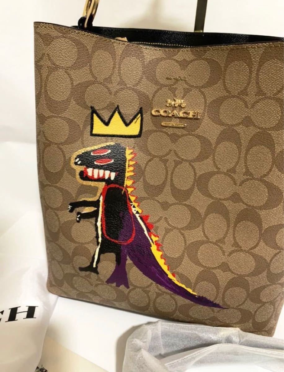 COACH コーチ Jean Michel Basquiat タウンバケットショルダーバッグ