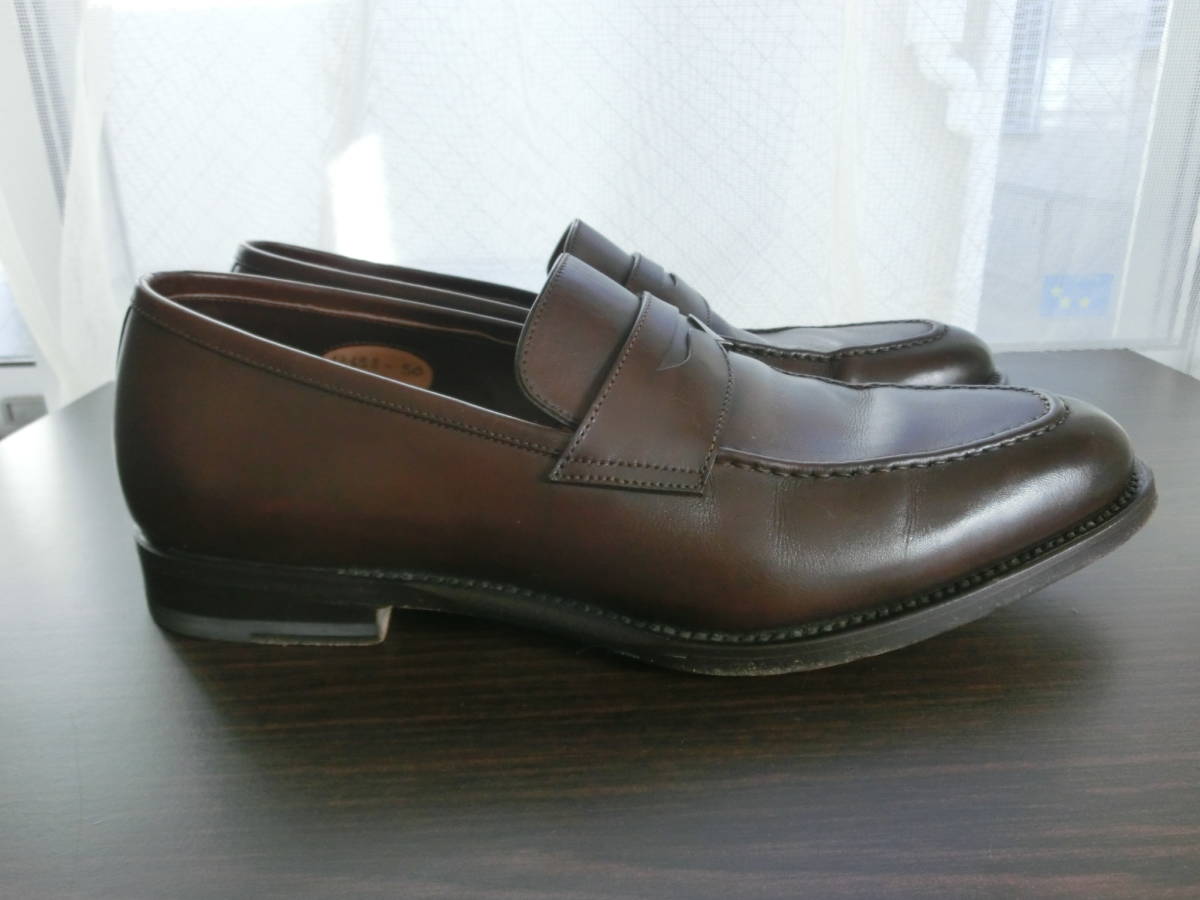 santoni サントーニ コインローファー グッドイヤーウェルト製法 濃茶