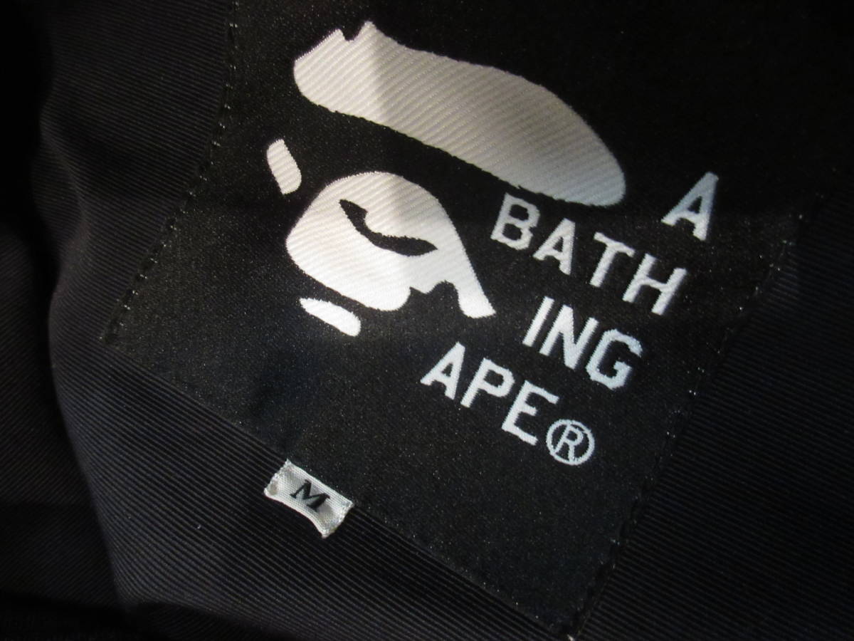 A BATHING APE ナイロンジャケット ジョニジャケ ブラック M A BATHING APE ナイロンジャケット ジョニジャケ ブラック M