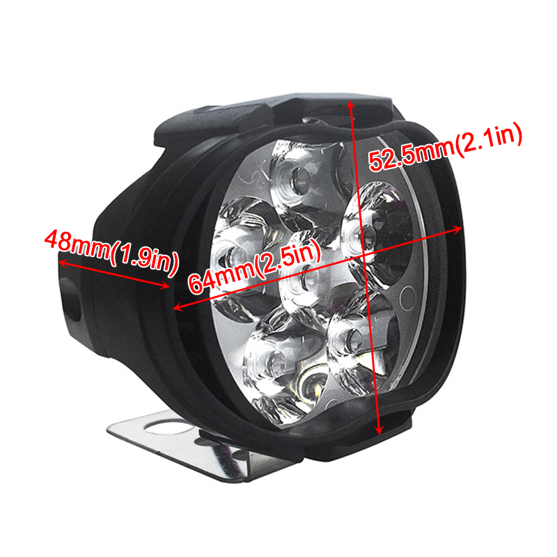 オートバイ 8 ワット LED ヘッドライト バイクスクーター ランプ フォグ ランニングライト MST45_画像2