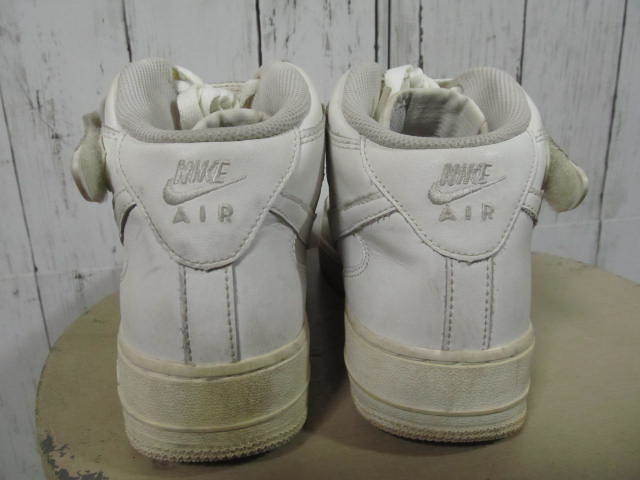 【NIKE】ナイキ AIR FORCE 1 MID GS ウィメンズ 314195-113 白 24 エアフォース1 ミッド バスケットボール NBA タウン ストリートの画像4