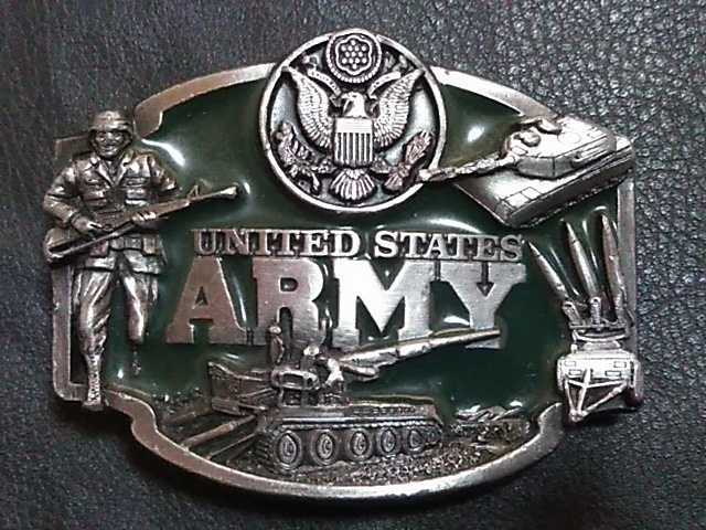 ベルト バックル SISKIYOU 1987年 ヴィンテージ UNITED STATES ARMY アメリカ陸軍 軍隊 ミリタリー アーミー 戦車 歩兵 US _画像1