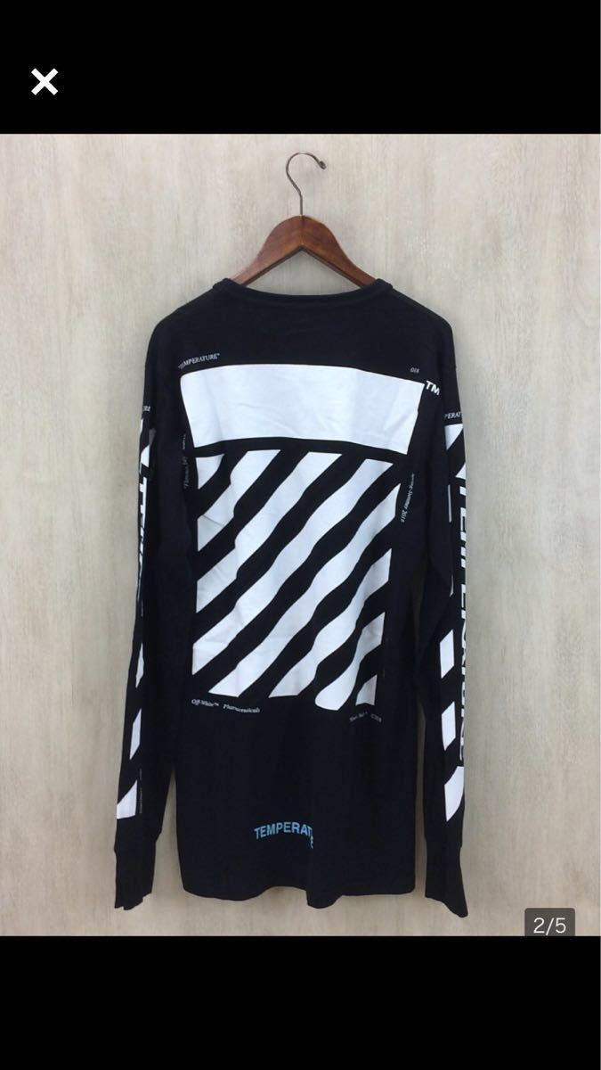 OFF-WHITE バイアスTシャツ BLK 2018 ロングTシャツ