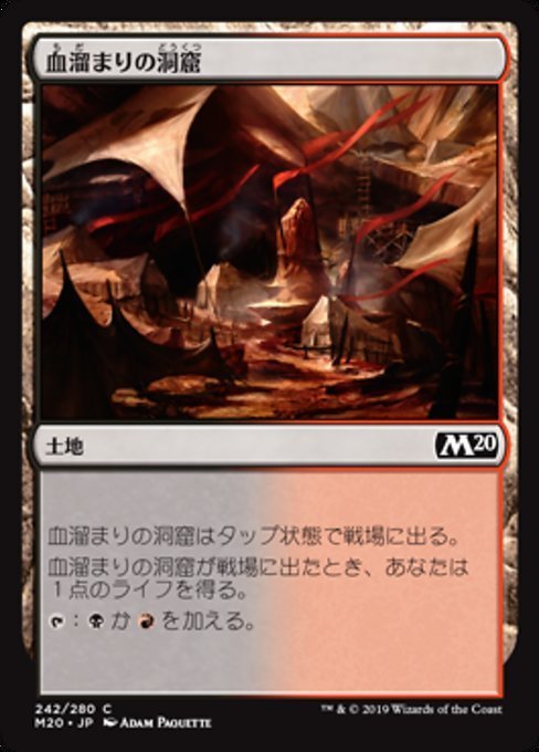 MTG ■土地/日本語版■ 《血溜まりの洞窟/Bloodfell Caves》★FOIL★ 基本セット2020 M20_画像1