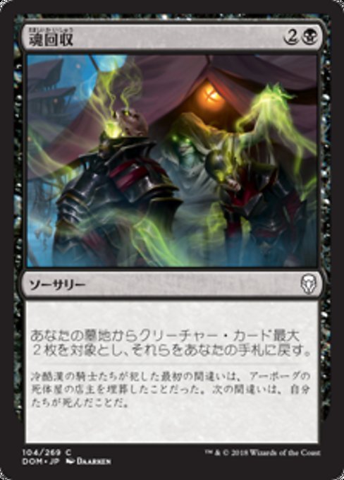 MTG ■黒/日本語版■ 《魂回収/Soul Salvage》★FOIL★ ドミナリア DOM_画像1