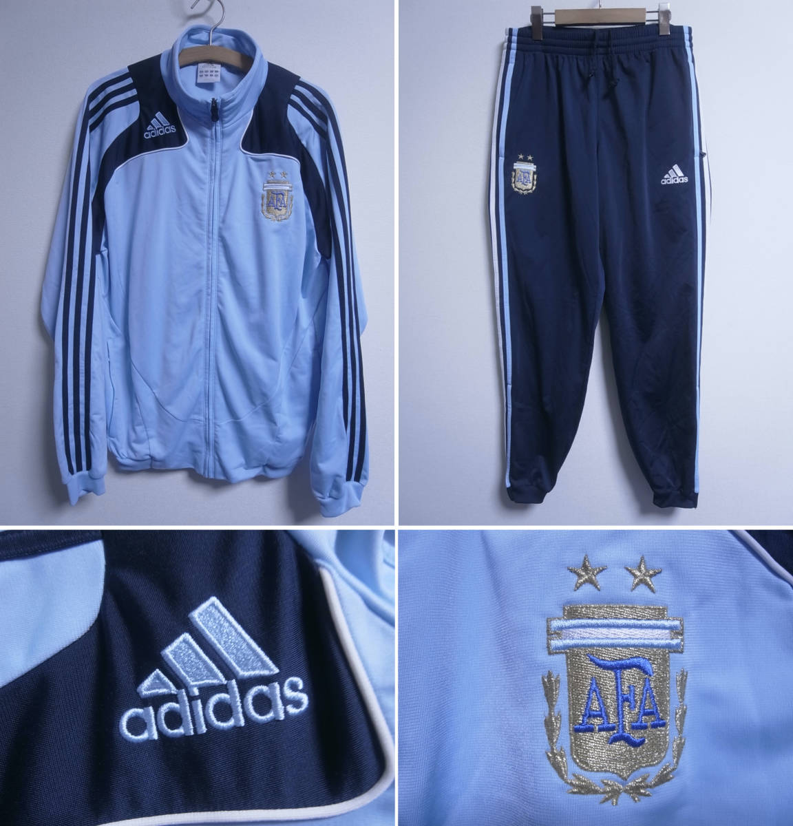 大人も着やすいシンプルファッション W12 5679 サッカー 上下セット 美品 アディダス Adidas 日本正規品 O セットアップ サッカージャージ 07年 アルゼンチン代表 上下セット Www Ceim Cl