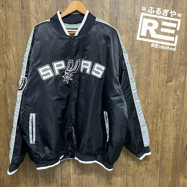 爆売り Spurs Nba スパーズ スタジャン ブルゾン ナイロンジャケット ブラック ロゴ 3xl ビッグサイズ バスケットボール 半額品 Familycourtdirect Com