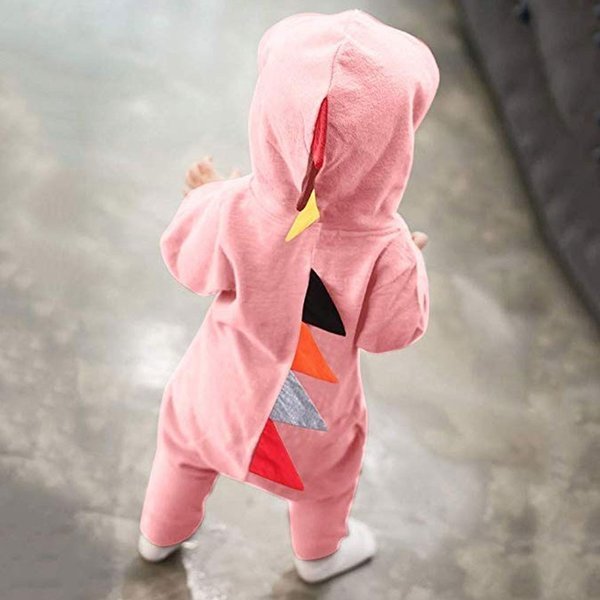 【訳あり】2枚セット 恐竜 ロンパース 子供服 プレゼント 長袖 幼児の画像4