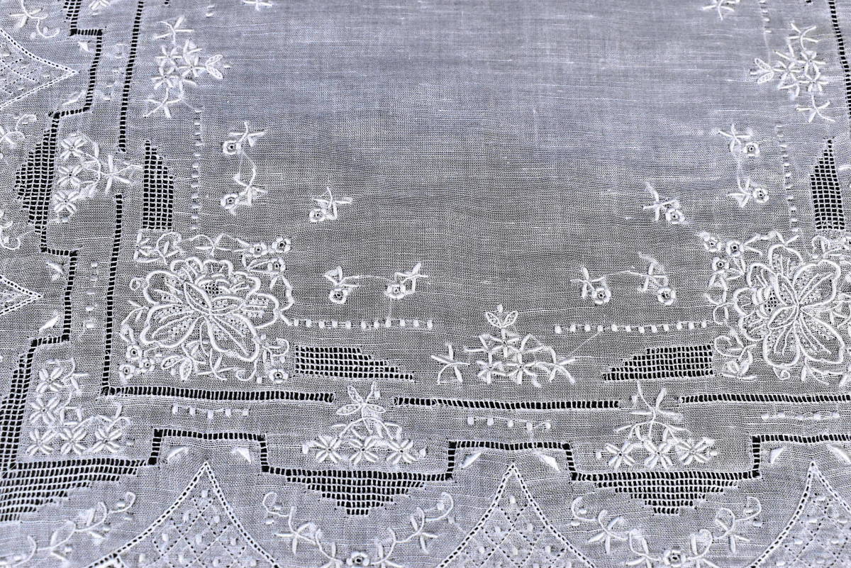 【汕頭 SWATOW 刺繍ハンカチ 1枚】検 スワトウ スワトー アンティーク ヴィンテージ スワトウ刺繍 中国 広東省 古玩 布地 手巾