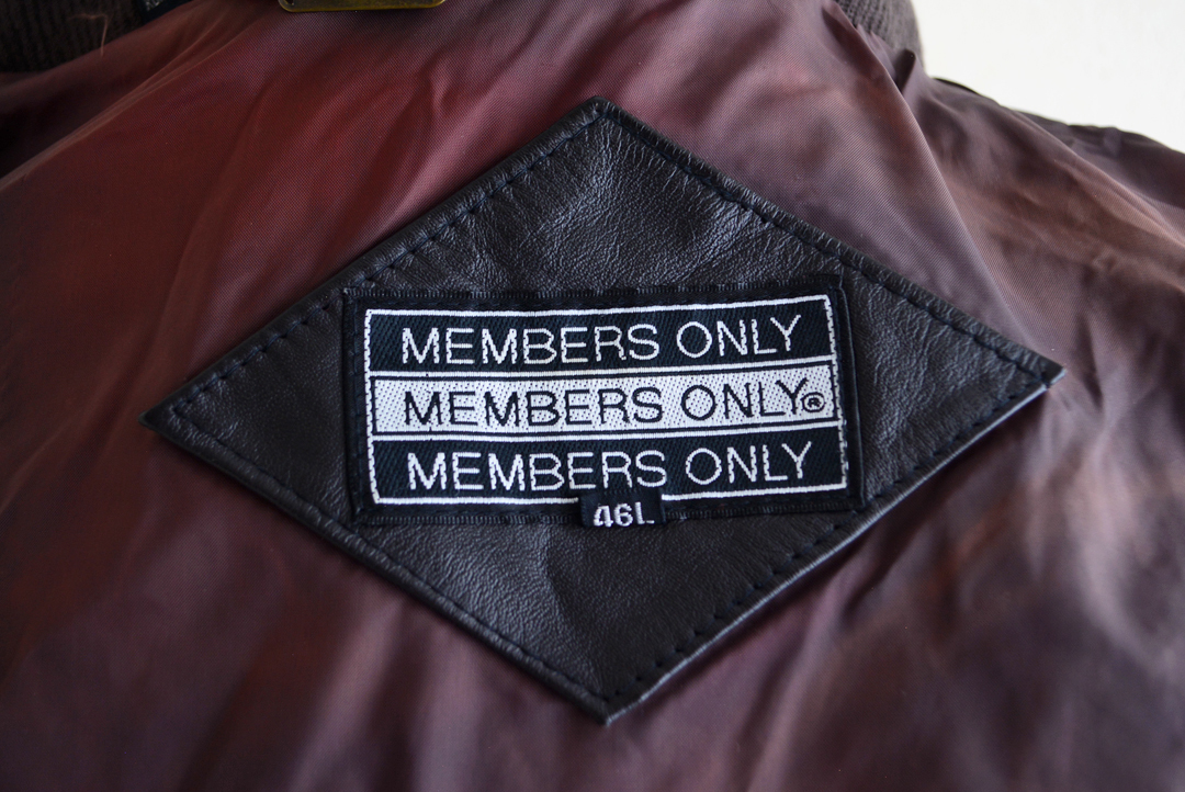 80s~ MEMBERS ONLY レザージャケット 茶 46L / メンバーズオンリー