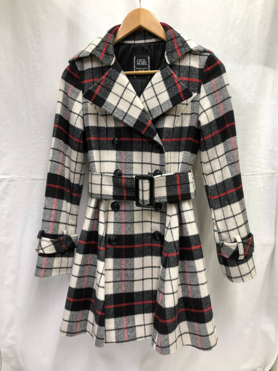 CECIL McBEE コート レディース サイズM チェック アウター セシルマクビー 21120802 CECIL McBEE コート レディース サイズM チェック アウター セシルマクビー 21120802