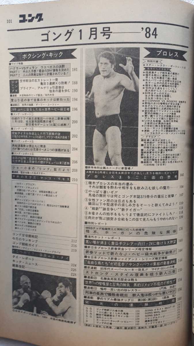 (株)日本スポーツ出版社「ゴング1984年1月号　●新年特別企画　プロレスまるごと面白思考」1984年1月1日発行_画像8