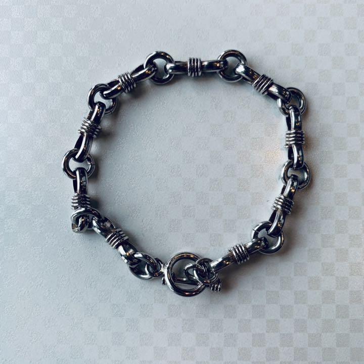 シルバー Vintage Silver 925 Toggle Bracelet