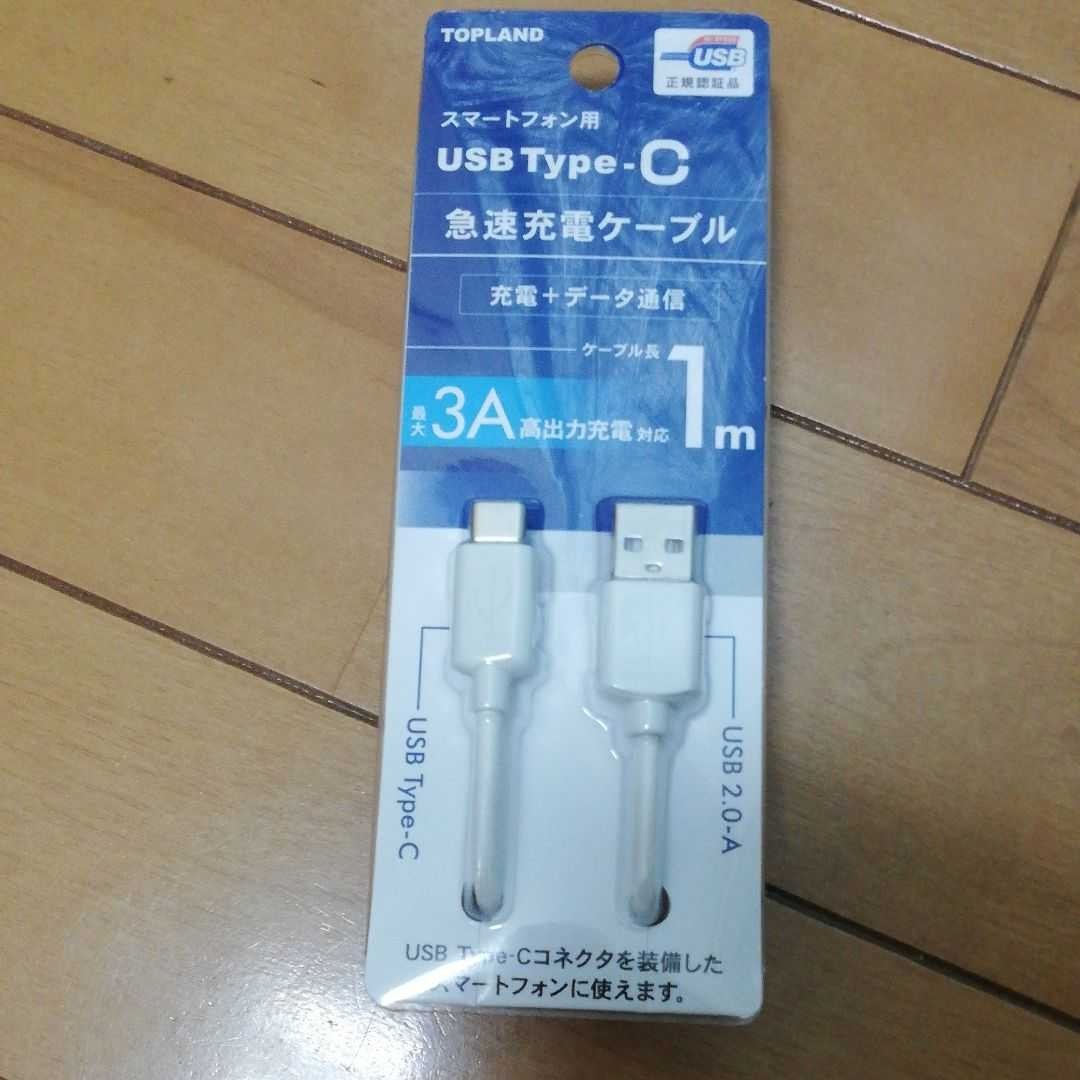 USB Type-C急速充電ケーブル1m