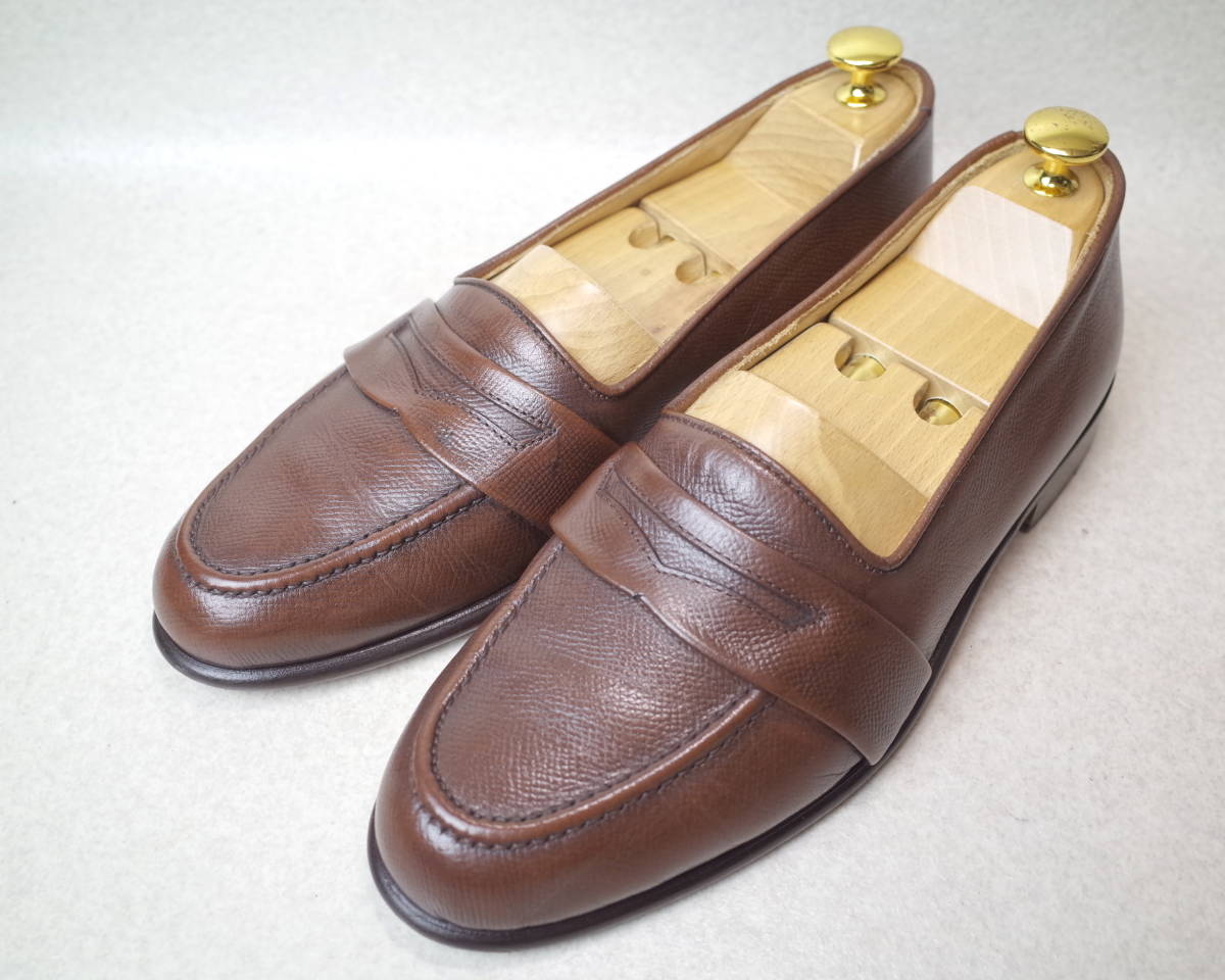 [ prompt decision price successful bid free shipping ]1961#Zelli ITALIA# Italy made handcraft /pe knee Loafer / moccasin / man 25-25.5cm/ woman 26cm#