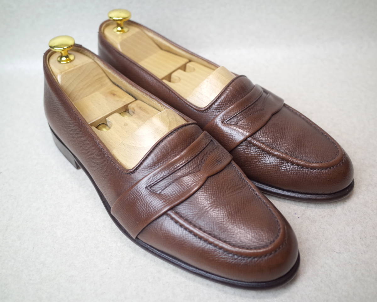 [ prompt decision price successful bid free shipping ]1961#Zelli ITALIA# Italy made handcraft /pe knee Loafer / moccasin / man 25-25.5cm/ woman 26cm#