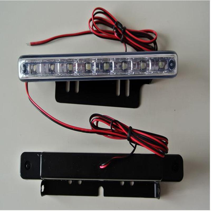※1set2pcs※ 超高輝度LEDデイタイムランニングライトスーパーホワイト8 日中走行用 電球ヘッド防水ランプ 12V DCヘッドライト DRLの画像3