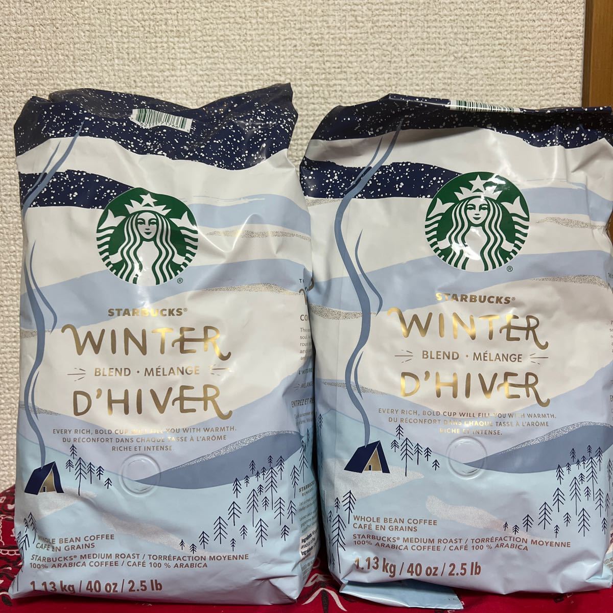  STARBUCKS Winter Blend WHOLEBEAN ウィンター ブレンド コーヒー （豆） 1.13kg×2