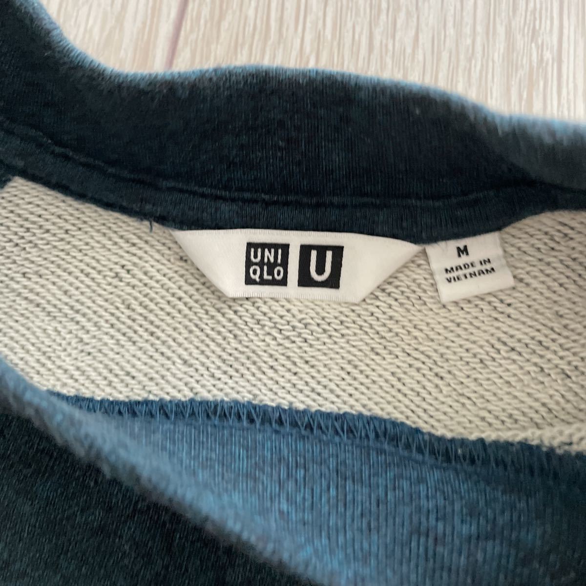 美中古　ユニクロU スウェット　シャツ　インディゴ　ネイビー　系　サイズM UNIQLO U_画像2