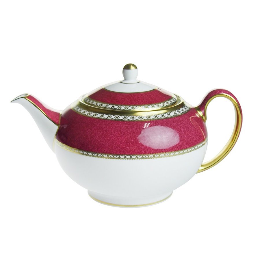 新品　Wedgwood／ウェッジウッド　ユーランダーパウダー　ルビー（ULANDER　POWDER　RUBY）　ティーポット（L）　定価150,000円以上です！_画像1