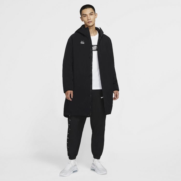 S size * regular price 24200 jpy * free shipping * new goods Nike FC bench coat cotton inside long coat NIKE eko down jacket black protection against cold CT2515-010