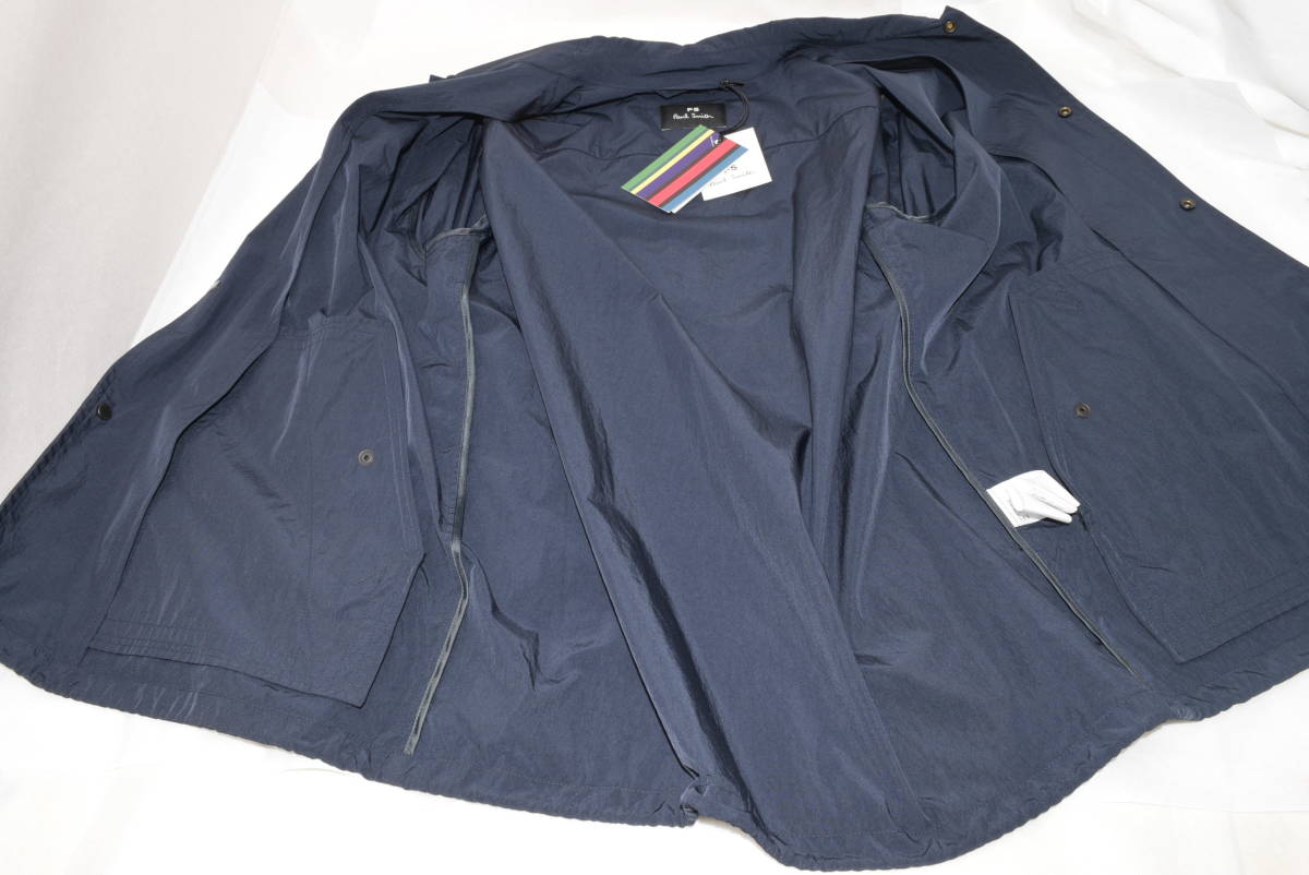 ☆新品未使用☆Paul Smith PS LOGO COACH ナイロン ジャケット☆ネイビー☆Lサイズ 肩幅47㎝ 身幅55㎝ 着丈68㎝ 袖丈62㎝☆定価39,600円_画像8