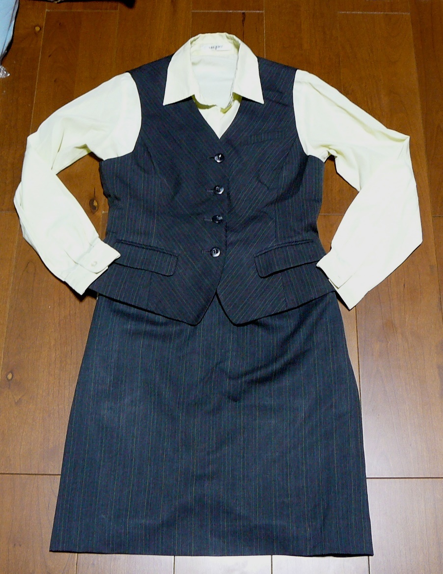 Yahoo!オークション - OL制服3点セット 事務服 ユニフォーム