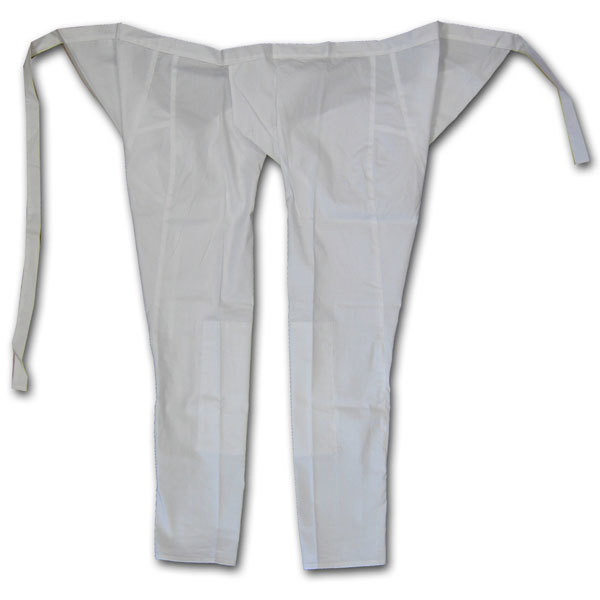 お祭用品 ふるさとの晴れ着 股引 白 S（大人用)