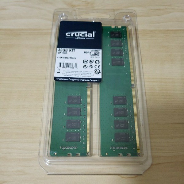 在庫限り 32GB(16GB PC4(DDR4-3200) Crucial x CT2K16G4DFRA32A デスクトップメモリ 2枚組) -  メモリー - reachahand.org